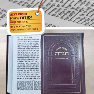 חומש יסודות/רש״י כריכת עור 16.5*11.5
