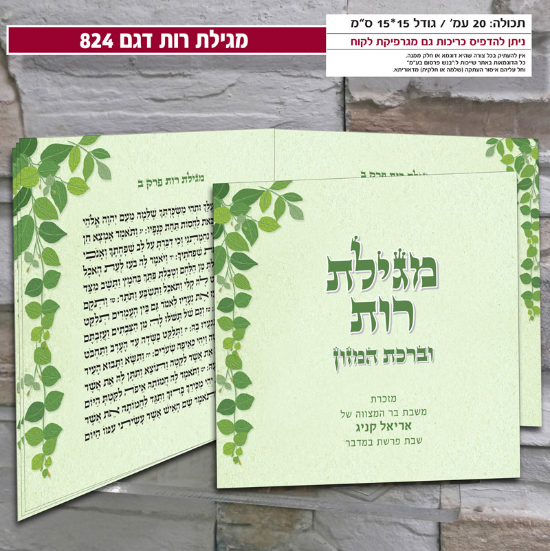 מגילת רות דגם 824
