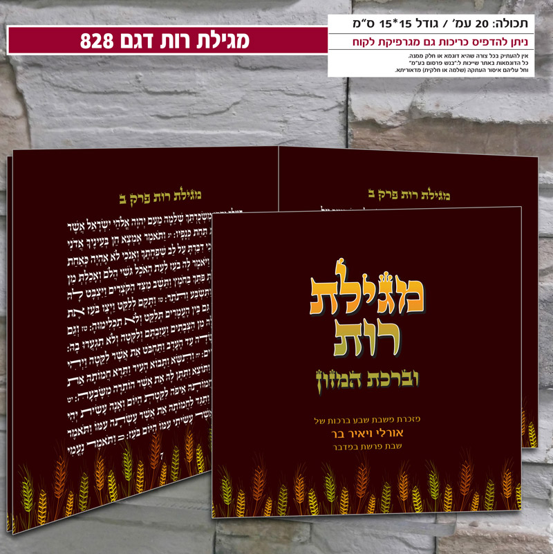 מגילת רות דגם 828
