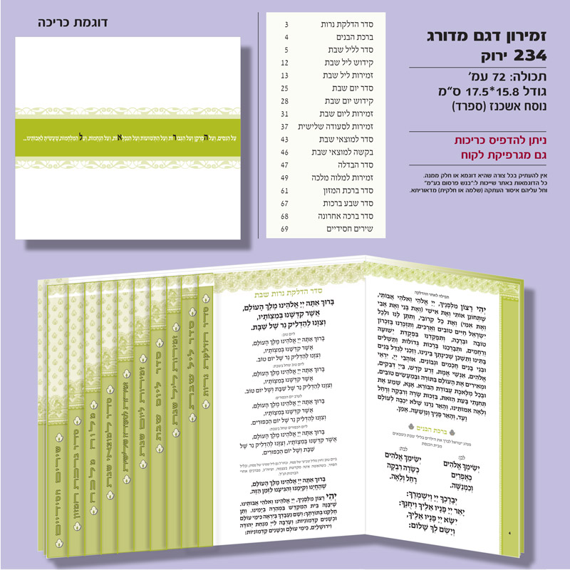 ברכונים לשבת